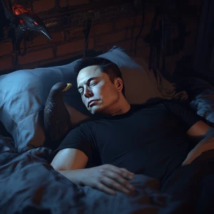 Elon Musk,in bed with hawk tuah, GTA style