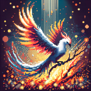 A phoenix rising from the ashes, photorealistic, hyperornate det...