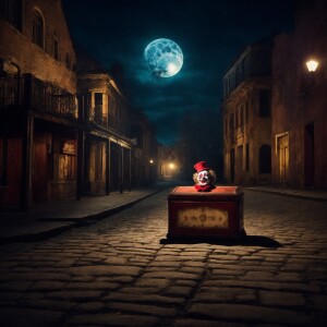 Title: "Midnight Lullaby"

Create an image of an eerie, abandone...