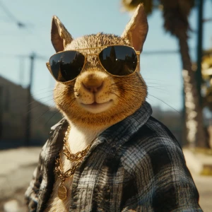 generate Peanut the Squirrel meme in GTA style