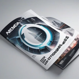 Create a logo that incorporates the text "Aimedia25" with a slee...