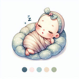 A single picture of adorable cute whimsical Chinese baby girl sw...