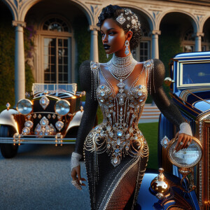 Create a vibrant, 3-D realistic illustration of an light skin, H...