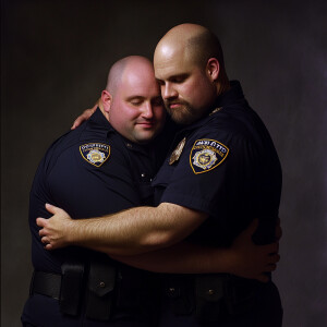 Lifesize digital photography portrait of a best  romantic buddie...