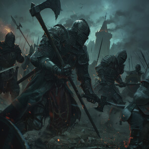 A dark and eerie battlefield unfolds before your eyes, where ten...