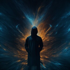 Within the depths of a mesmeric stygian AI dream sequence, shado...