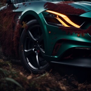 Design a Ford Mustang that has a symbiotic organism theme, makin...