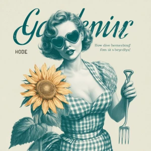 /imagine prompt: retro 1950s housewife, shoulder-length curled h...