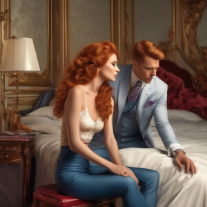 Long Ginger haired, fair skinned, petite, hourglass  figure, wom...