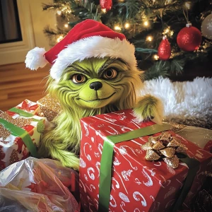 Grinch's dog Max steals Christmas presents