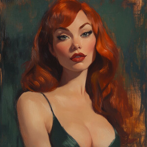 painted by Rembrandt,  Portrait of the movie character Jessica R...