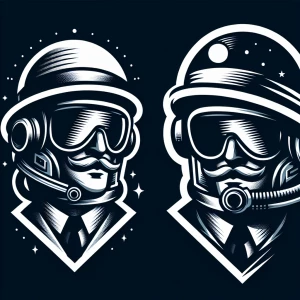 Retro Astronaut 
The Future Wears Noir
PLEASE NO TEXT OR FONT JU...