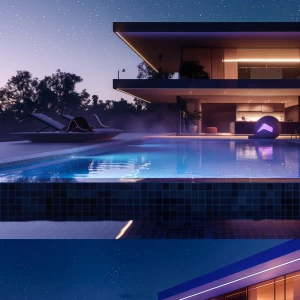 Ultra photo-realistic high-end DSLR close-up of a luxurious mode...