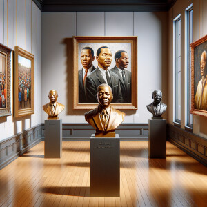Design a close-up, detailed 3D view inside an African-American m...