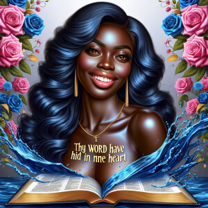 Create an image of an ultra-light-skinned African-American woman...