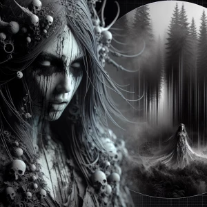 Evil being 3D hyper-realistic, hyper-detailed, shocking, macabre...