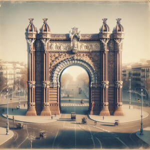 Arc de Triomf, circa 1888.

The Arc de Triomf is a memorial arch...