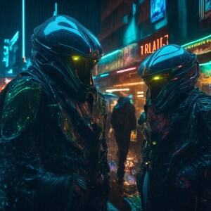 Extraterrestrial beings with bioluminescent membranes desperatel...