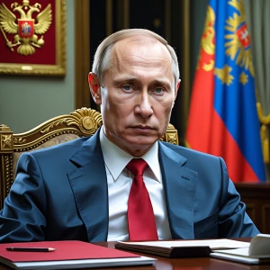 Vladimir Putin in carton style