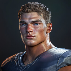 Generate a high-resolution digital image depicting a senior spor...