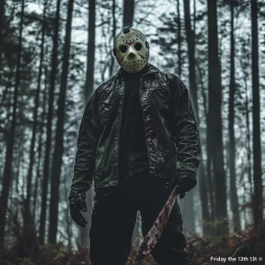 5
Create an image of Jason Voorhees, the iconic character from t...