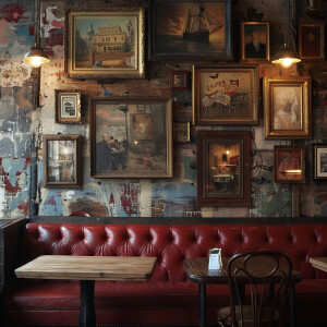 The scene exudes a sense of warmth and comfort, with a backdrop...