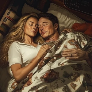 Elon Musk,in bed with Hailey Welch, GTA style