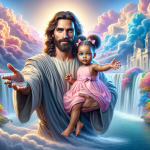 Create a 3D realistic artwork featuring the phrase 'Jesus Saves'...