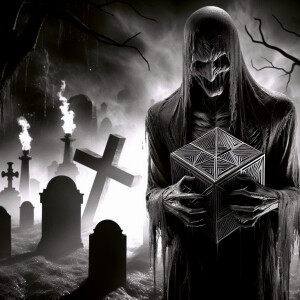 greyscale macabre inspired by hellraiser from the movie hellrais...