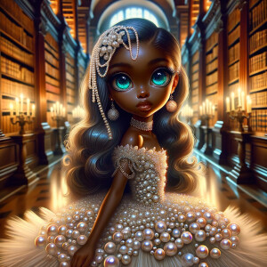 Create a realistic airbrushed illustration of a young African-Am...