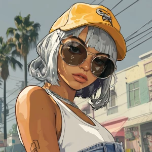 young, rebellious gta-style character. The character should have...