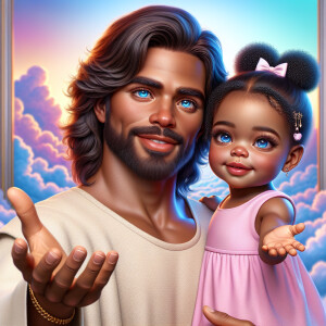 Create a 3D realistic artwork featuring the phrase 'Jesus Saves'...