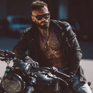 A sharply groomed man with a meticulously styled short haircut a...
