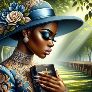 Render an airbrush oil painting of an African American woman wit...