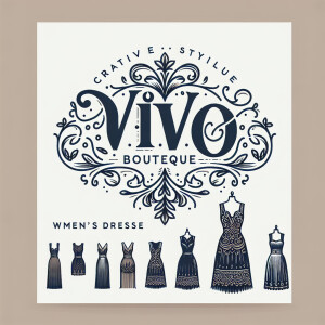 Draw a logo for the women's dress store «VIVO Boutique»