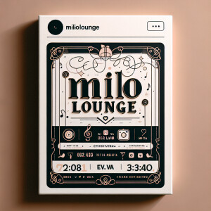 сделай афишу в формате инстаграм для клуба “Milo lounge” с анонс...