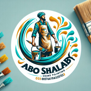 Create a striking logo for "Abo Shalaby" Home Painting Services...