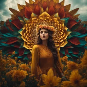 Женщина с удивлением смотрит в зеркало, и видит отражение другой...