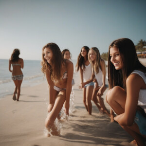 Nudebeach middle school trip, girls photo