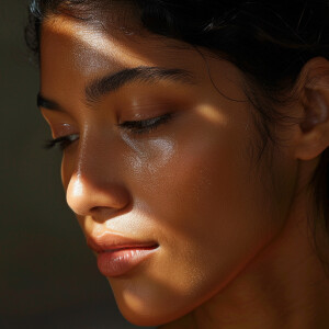 Capture a high-resolution, slow-motion semi-close-up of flawless...
