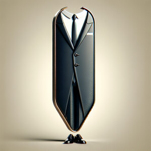 A phallus wearing a nice suit