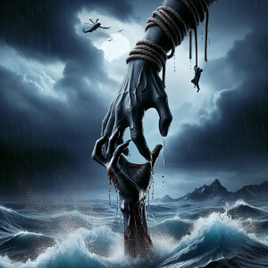 A close-up view of two African-American hands. One hand is reach...