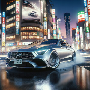 Mercedes cls drifting in Japan