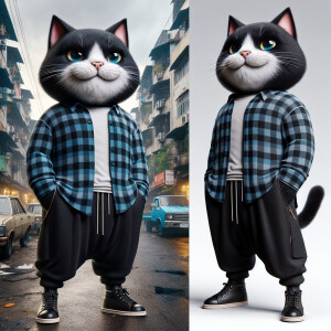 "Generate an ultra-detailed HDR image of Sylvester the Cat from...