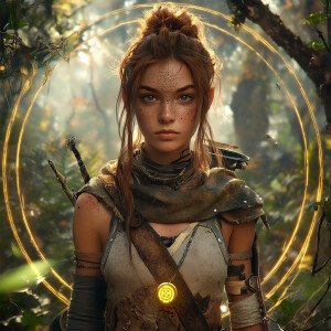 Subject]: A young female adventurer with ultra-realistic feature...