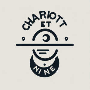 Design a logo featuring the phrase "CHARIOTT ET NINE" that embod...