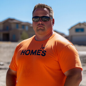 Curtis Kowe at age 40 a fat pear shaped bodied clean shaven buil...