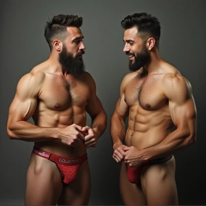 César y Raúl tienen el pene igualito y con esos musculosos cuerp...