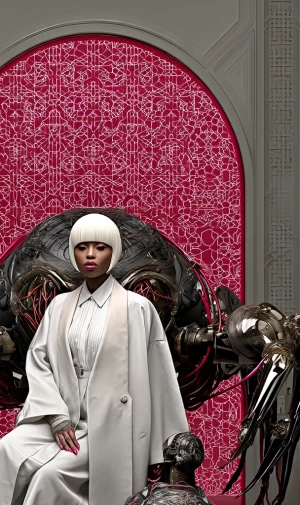 Photorealistic lucid nightmare Grimdark horror fantasy. A white...