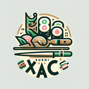 Draw a logo for the sushi restaurant "SUSHI XAC"
